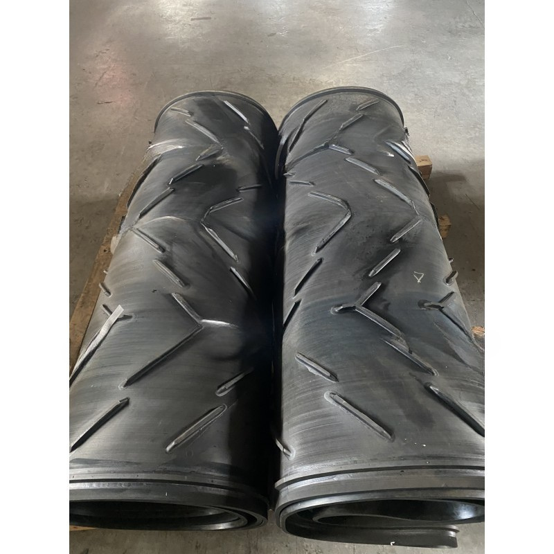 Double tapis avec structure métallique pour convoyeur arrière 430 x 8410 x 1800mm